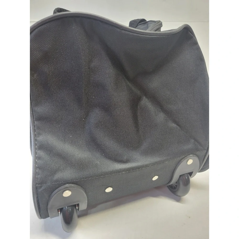 Walt Disney World Mickey Mouse 1971 Black Rolling Duffel Bag Travel Luggage‎ NWT